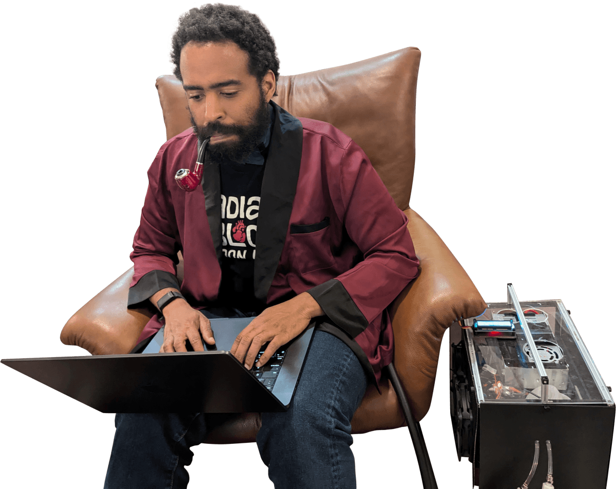 Image of the inventor being fancy